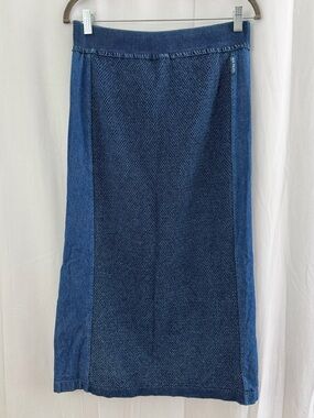 Blue Willi’s Midi Blue Knit Skirt Women’s Size Small
